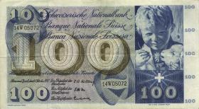 Schweiz / Switzerland P.49b 100 Franken 1957 U.3 (3) 
