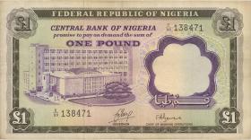 Nigeria P.12b 1 Pound (1968) (3) 