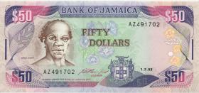 Jamaika / Jamaica P.073b 50 Dollars 1993 (1) 