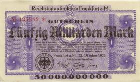 PS1223 Reichsbahn Frankfurt 50 Milliarden Mark 1923 (2) 