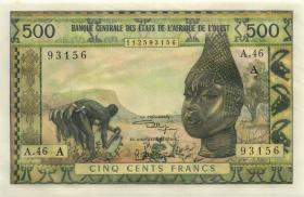 West-Afr.Staaten/West African States P.102Aj 500 Francs o.D. (1/1-) 