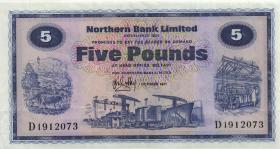 Nordirland / Northern Ireland P.188b 5 Pounds 1971 (2-) 