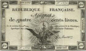Frankreich / France P.A074 Assignat 400 Livres 1792 (5) 