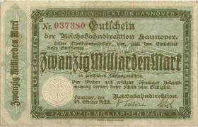 PS1256b Reichsbahn Hannover 20 Milliarden Mark 1923 (3) 