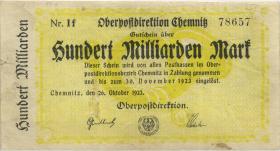 MG501.14 OPD Chemnitz 100 Milliarden Mark 1923 Nr. If (3-) 
