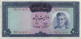 Iran P.087a 200 Rials (1971-73) (3+) 