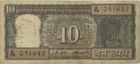Indien / India P.069a 10 Rupien (1969-1970) (4) 