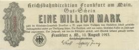 PS1217 Reichsbahn Frankfurt 1 Million Mark 1921 (2) 