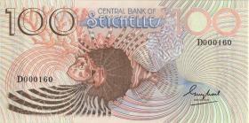 Seychellen / Seychelles P.31 100 Rupien (1983) D 000160 (1) low number 