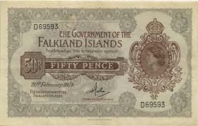 Falkland Inseln P.10b 50 Pence 1974 (3+) 