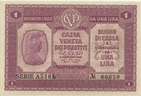 Italien / Italy P.M04b 1 Lira 1918 (1) 