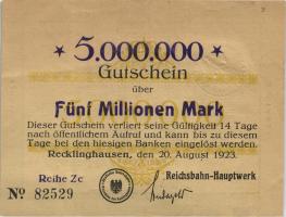 MG076.04 Recklinghausen 5 Millionen Mark 1923 (2) 