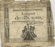 Frankreich / France P.A053 Assignat 10 Sols 1792 (4) 