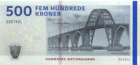 Dänemark / Denmark P.68a 500 Kronen 2010 A2 (1) Unterschrift 1 