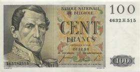 Belgien / Belgium P.129b 100 Francs 22.12.1953 (2) 