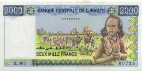 Djibouti P.43b 2000 Francs (2008) (1) 