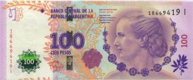 Argentinien / Argentina P.358b 100 Pesos (2012) Serie I (1) 