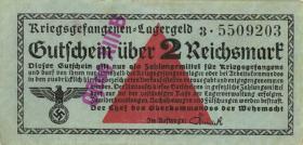 R.519a: Kriegsgefangenengeld 2 Reichsmark (1939) (1-) Stempel Oflag XIII B 