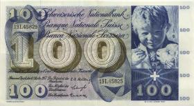 Schweiz / Switzerland P.49b 100 Franken 1957 U.1 (2-) 