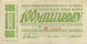 PS1123 Reichsbahn Altona 100 Milliarden Mark 1923 E (3) 