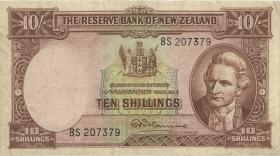 Neuseeland / New Zealand P.158c 10 Shillings (1960-67) (3) 