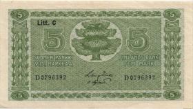 Finnland / Finland P.061 5 Markka 1922 Litt.C (2) 