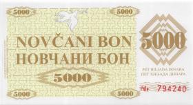 Bosnien & Herzegowina / Bosnia P.009f 5000 Dinara 1992 (1) 