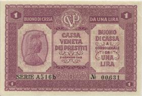 Italien / Italy P.M04b 1 Lira 1918 (1/1-) 