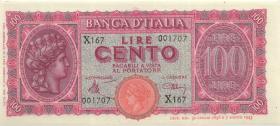Italien / Italy P.075a 100 Lire 1944 (1) 