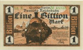 PS1277 Reichsbahn Karlsruhe 1 Billion Mark 1923 (1) 