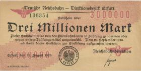 PS1202 Reichsbahn Erfurt 3 Millionen Mark 1923 (2) 