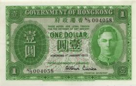 Hongkong P.324b 1 Dollar 1949 (3+) 