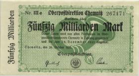 MG501.11 OPD Chemnitz 50 Milliarden Mark 1923 Nr. IIIe (2+) 