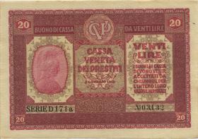 Italien / Italy P.M07 20 Lire 1918 (2) 