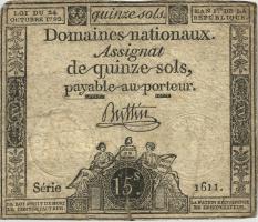 Frankreich / France P.A065 Assignat 15 Sols 1792 (4) 