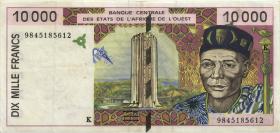West-Afr.Staaten/West African States P.914Sc 10.000 Francs 1998 Senegal (3) 