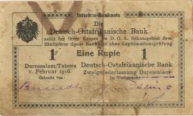 R.928k: Deutsch-Ostafrika 1 Rupie 1916 Q2 (3) 