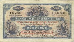 Schottland / Scotland P.189b 1 Pound 1939 (3-) 