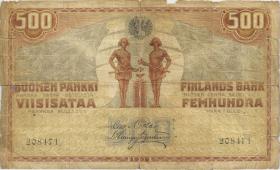 Finnland / Finland P.023 500 Markkaa 1909 (5) 