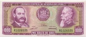 Peru P.098 1000 Soles de Oro 1968 (2/1) 