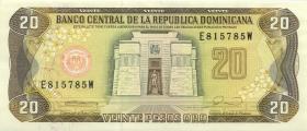 Dom. Republik/Dominican Republic P.133 20 Pesos Oro 1990 (2) 