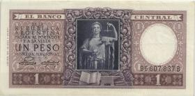 Argentinien / Argentina P.260b 1 Peso (1952) Gedenkbanknote (2) 