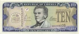 Liberia P.27b 10 Dollars 2004 (1) 