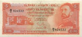 Äthiopien / Ethiopia P.19 5 Dollars (1961) (2) 