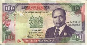 Kenia / Kenya P.27d 100 Shillingi 1992 (3+) 