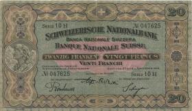 Schweiz / Switzerland P.33f 20 Franken 1928 (4) 