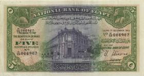 Ägypten / Egypt P.019c 5 Pounds 1.12.1945 (3) 