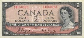 Canada P.067b 2 Dollars 1954 "Devil Face" (3) 