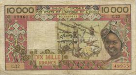 West-Afr.Staaten/West African States P.109Af 10.000 Francs (1977-92) (4) 