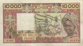 West-Afr.Staaten/West African States P.109Aj 10.000 Francs (1977-92) (3) 
